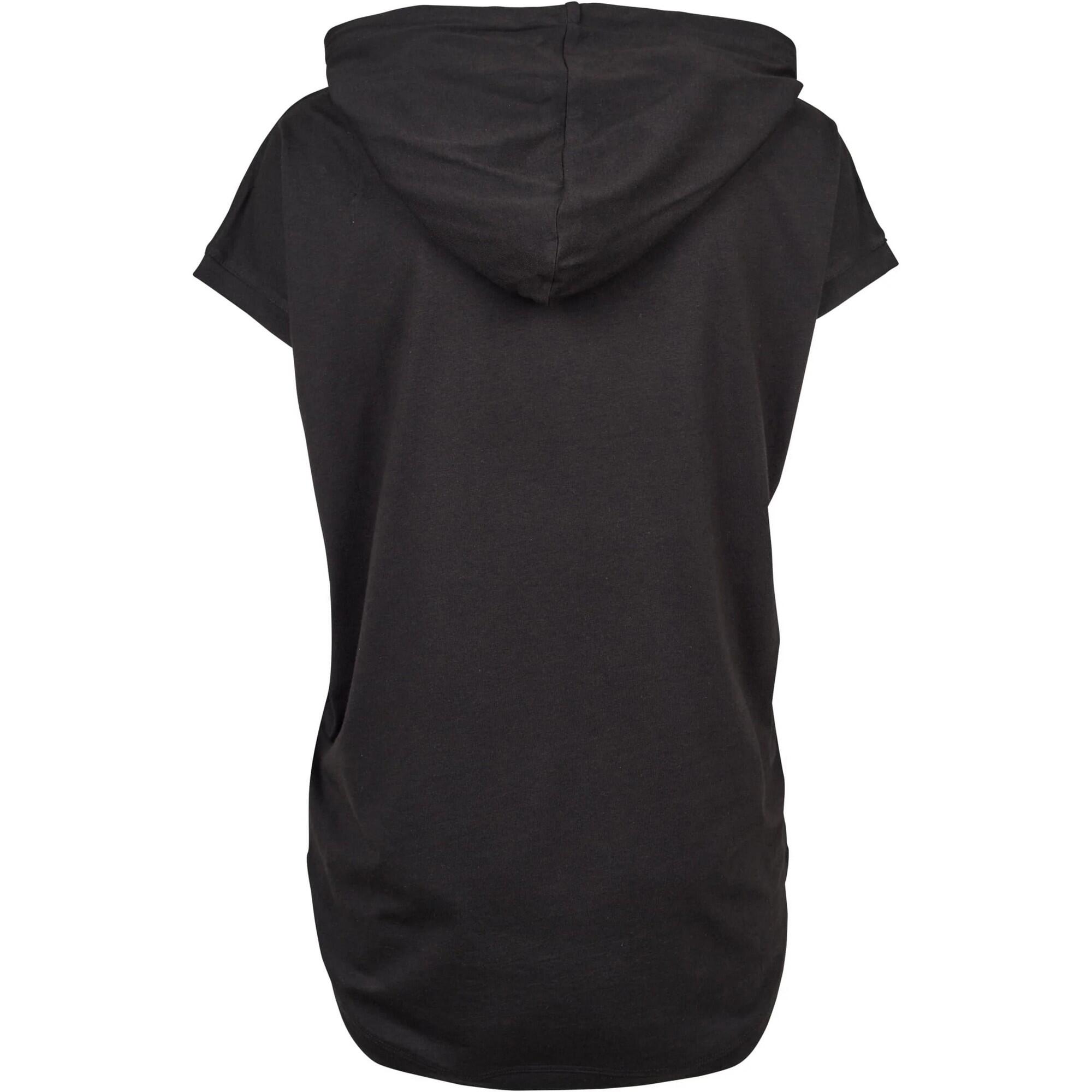 Felpa Con Cappuccio Senza Maniche Donna Urban Classics Nero 2/4