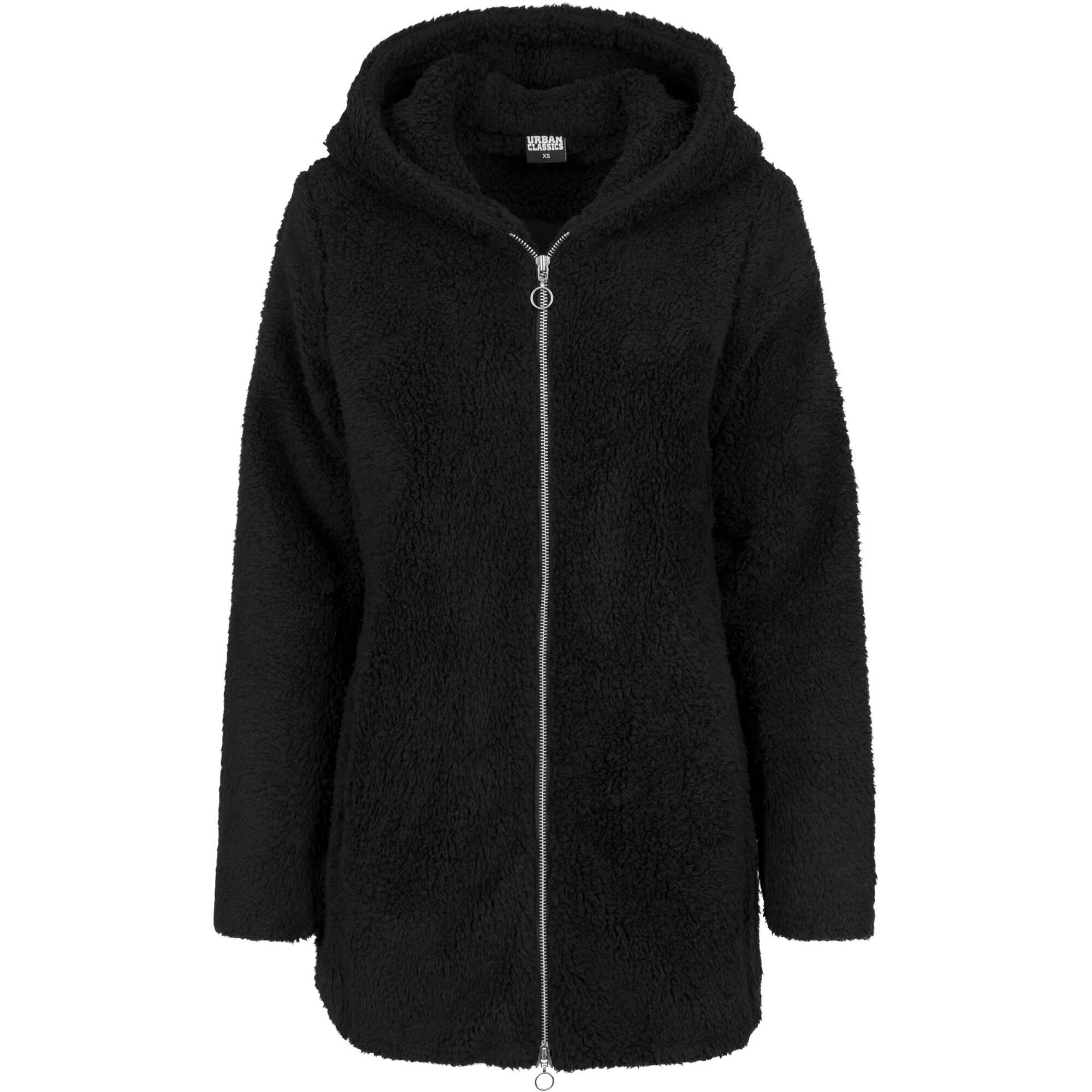 URBAN CLASSICS Casaco Sherpa para senhora/senhora Preto