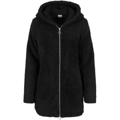 Dames sherpa jas (zwart)