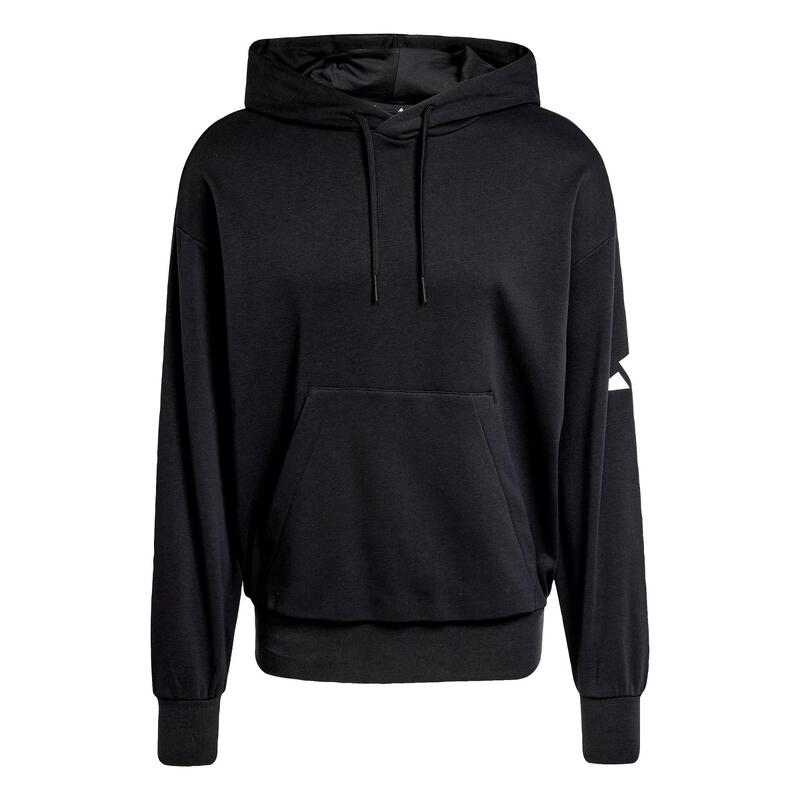 Hanorac Essentials flaușat cu logo cu 3 bare