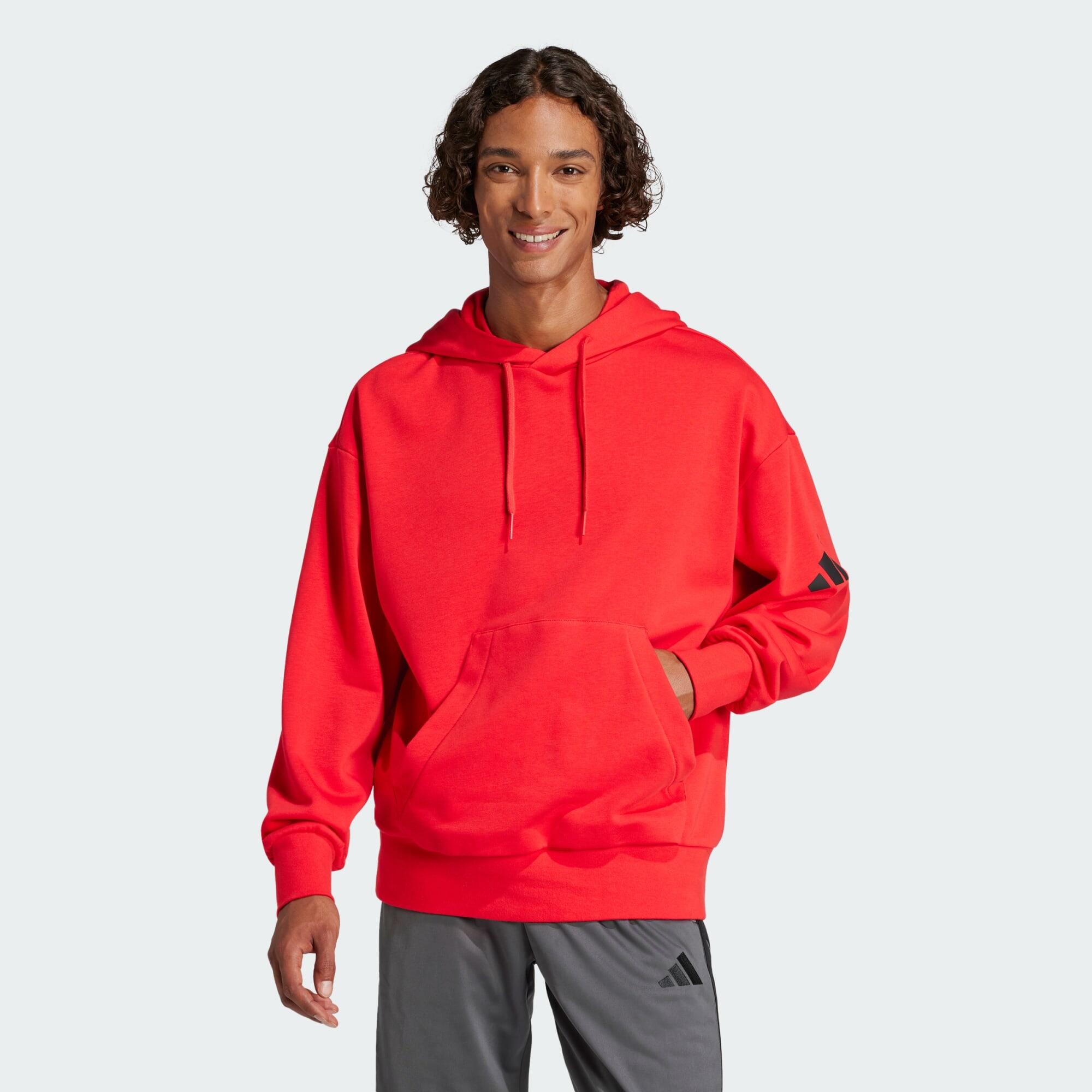 ADIDAS Felpa con cappuccio Essentials Loose-Fit 3 Bar Logo French Terry