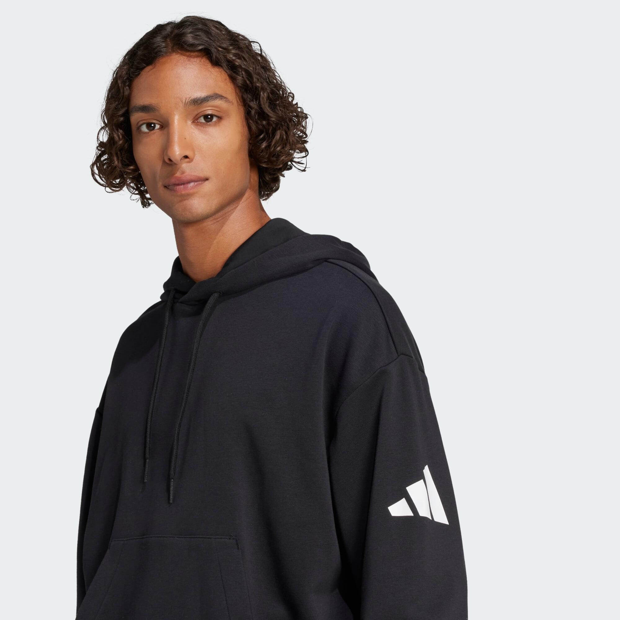 Sweat-shirt à capuche ample French terry logo à 3 bandes Essentials 5/6