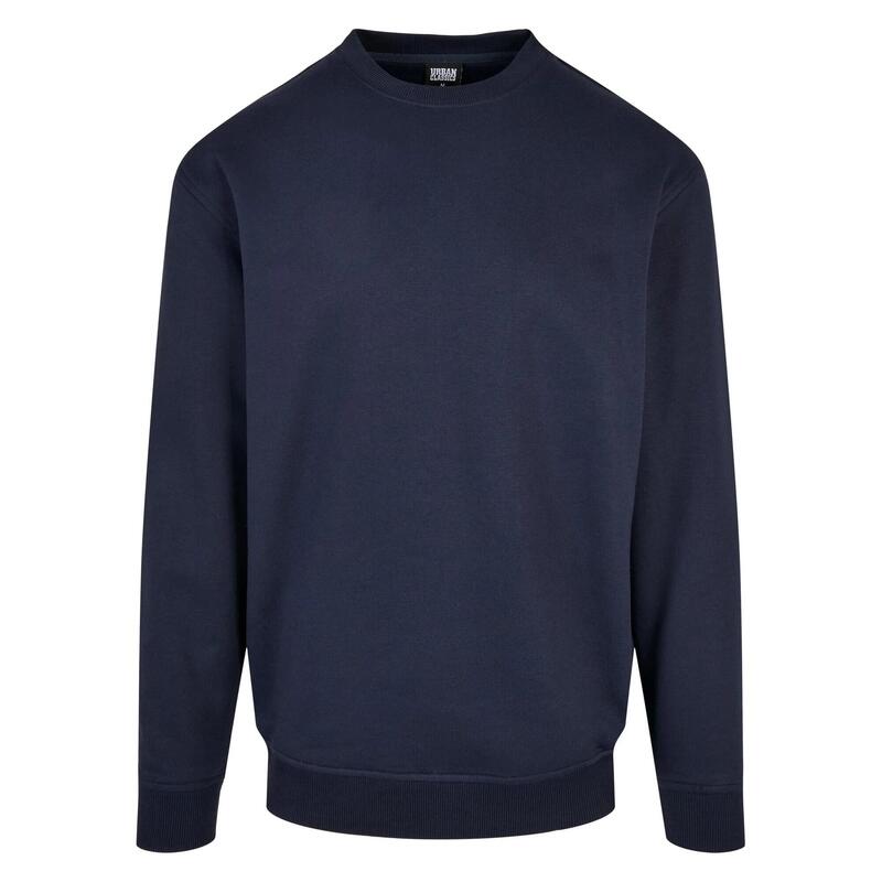 Heren Sweatshirt met ronde hals (Middernacht marine)