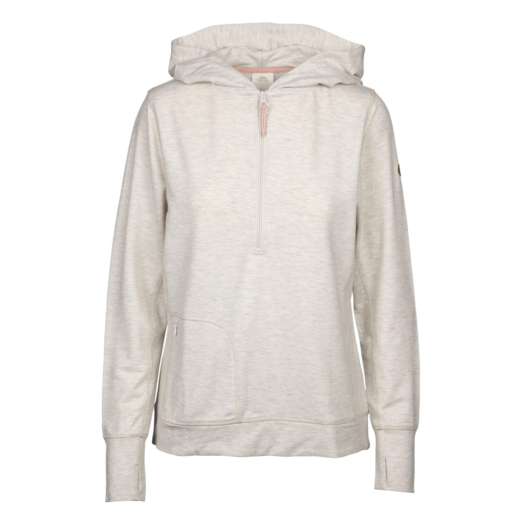 Trespass - Sweat À Capuche Zia Femme (blanc Cassé Chiné) - Sweat-shirt - Blanc - 42 M/l - Decathlon