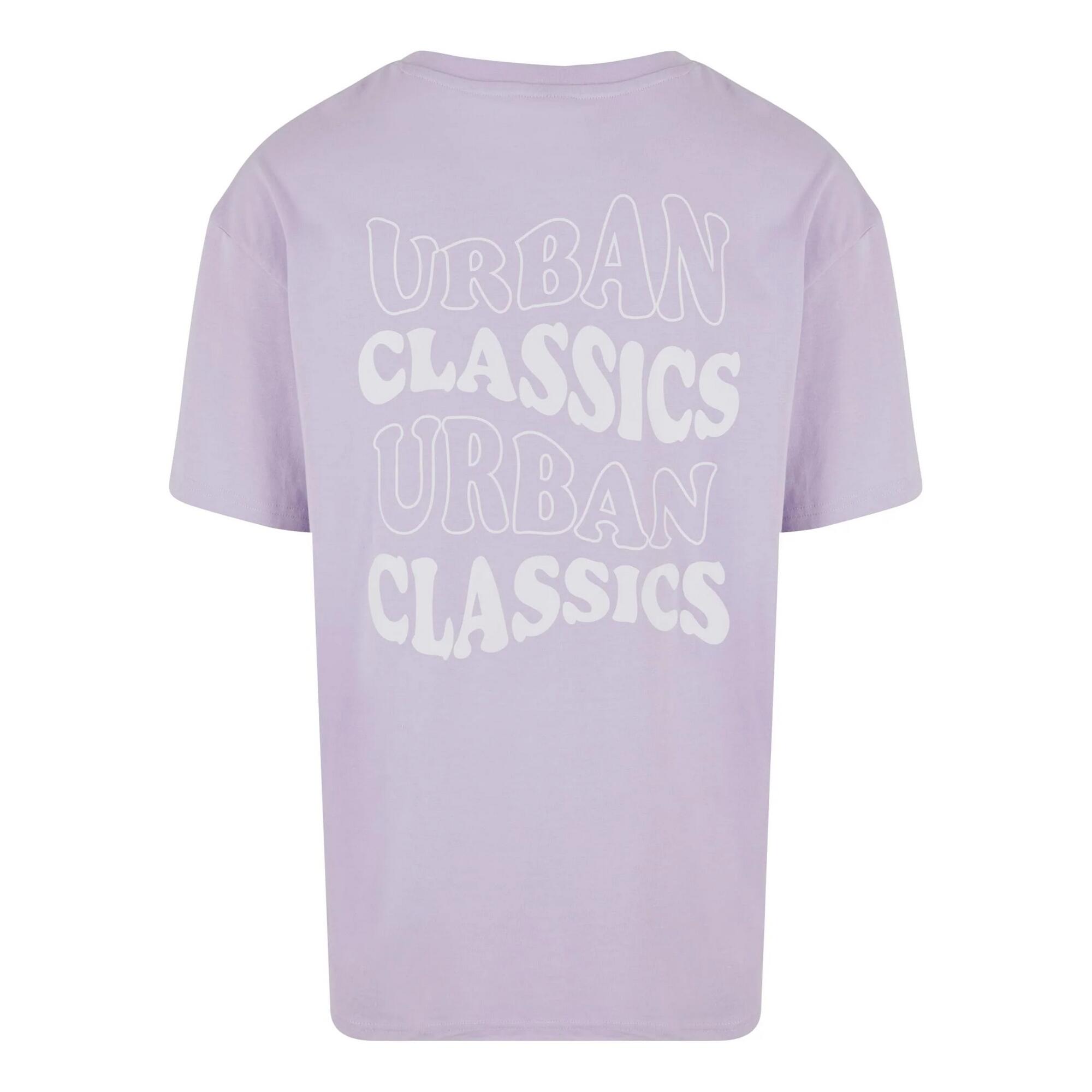 Maglietta Oversize Logo Ondulato Uomo Urban Classics Lilla 2/2