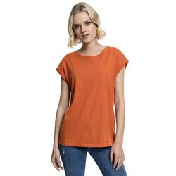 Dames Verlengd Schouder Tshirt (Set van 3) (Roestige sinaasappel)