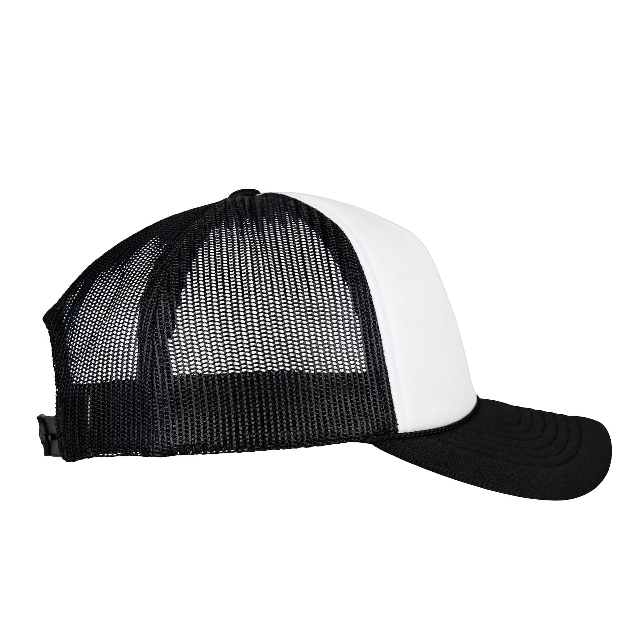 Cappellino Da Camionista Visiera Curva Flexfit Nero Bianco 4/5