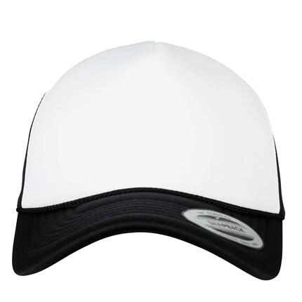 Trucker Cap Abgerundeter Kopf Damen und Herren Schwarz/Weiß