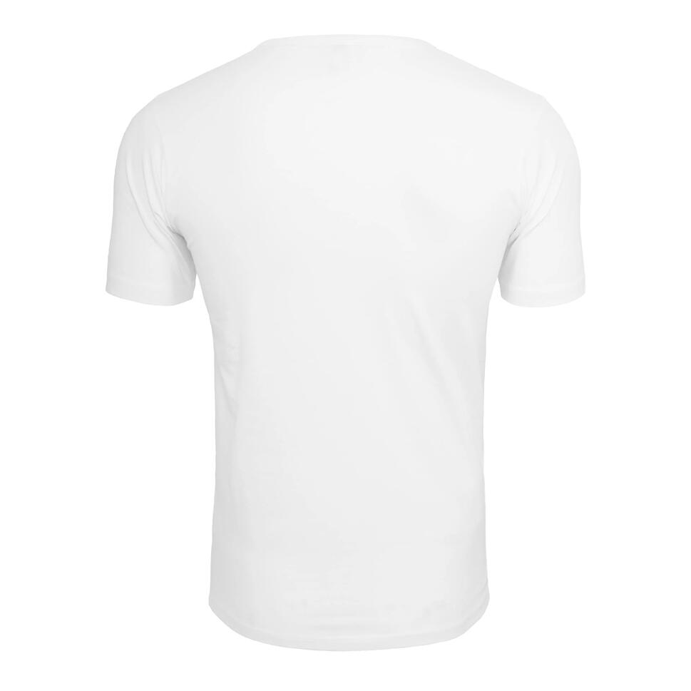 T-shirt Męski Jeden Kolor Rozciągliwy Dopasowany Krój