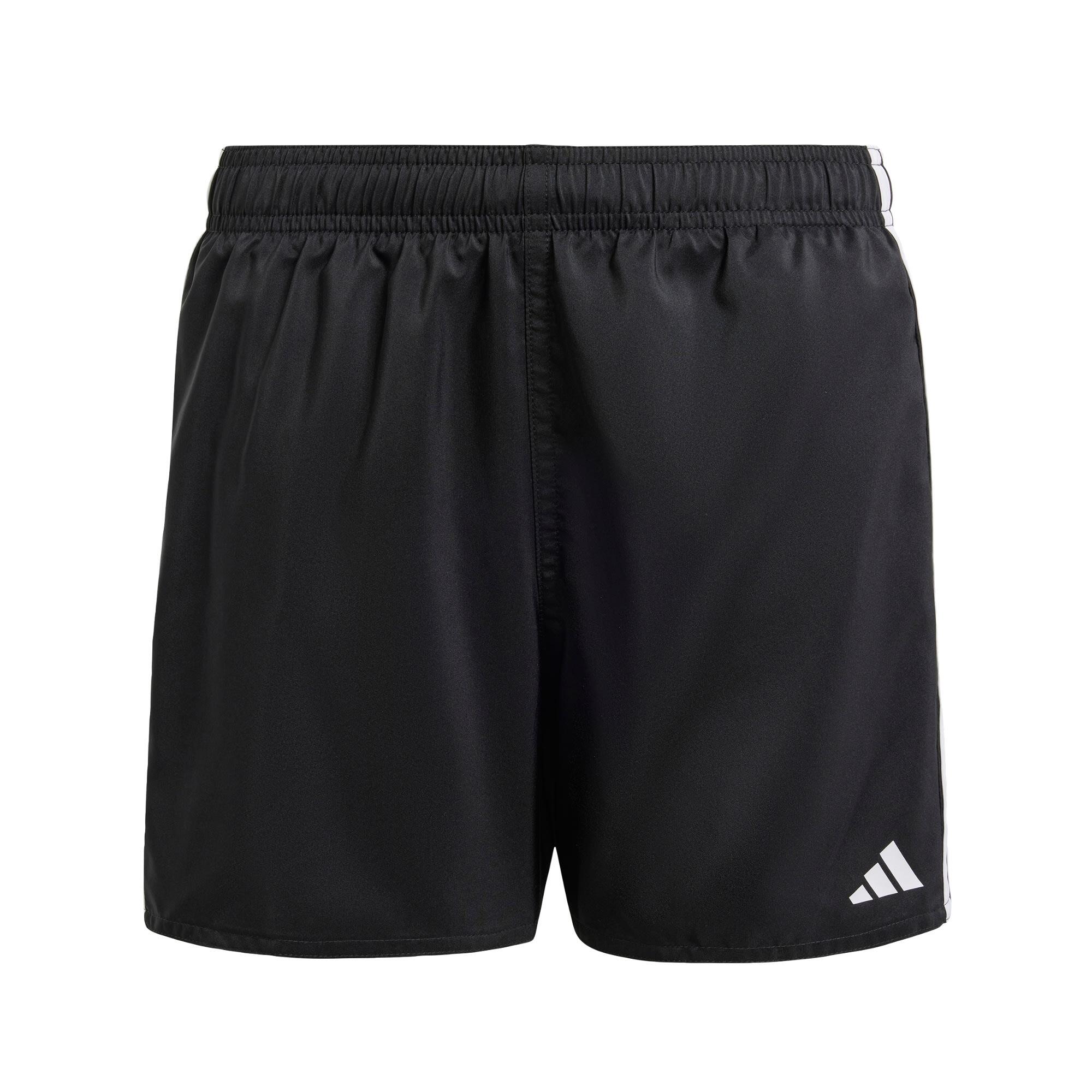 Adidas - Short De Bain 3 Bandes Enfants - Bas De Maillot De Bain - Blanc|noir - 7-8 Ans - Decathlon