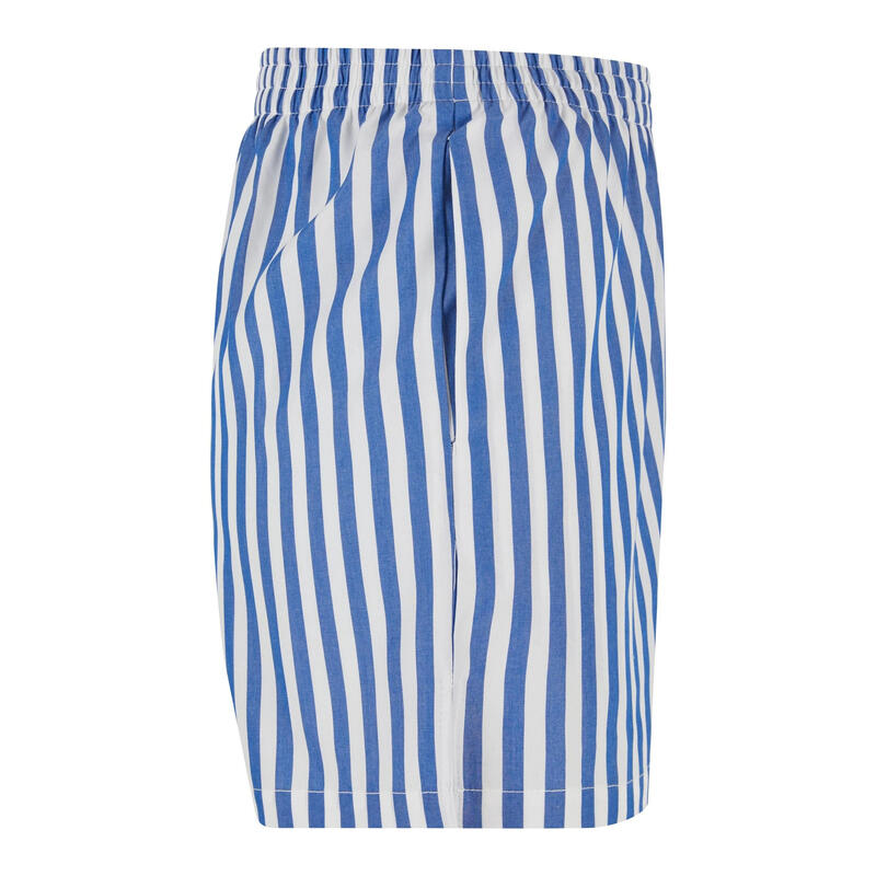 Dames Gestreepte Shorts (Wit/blauw)