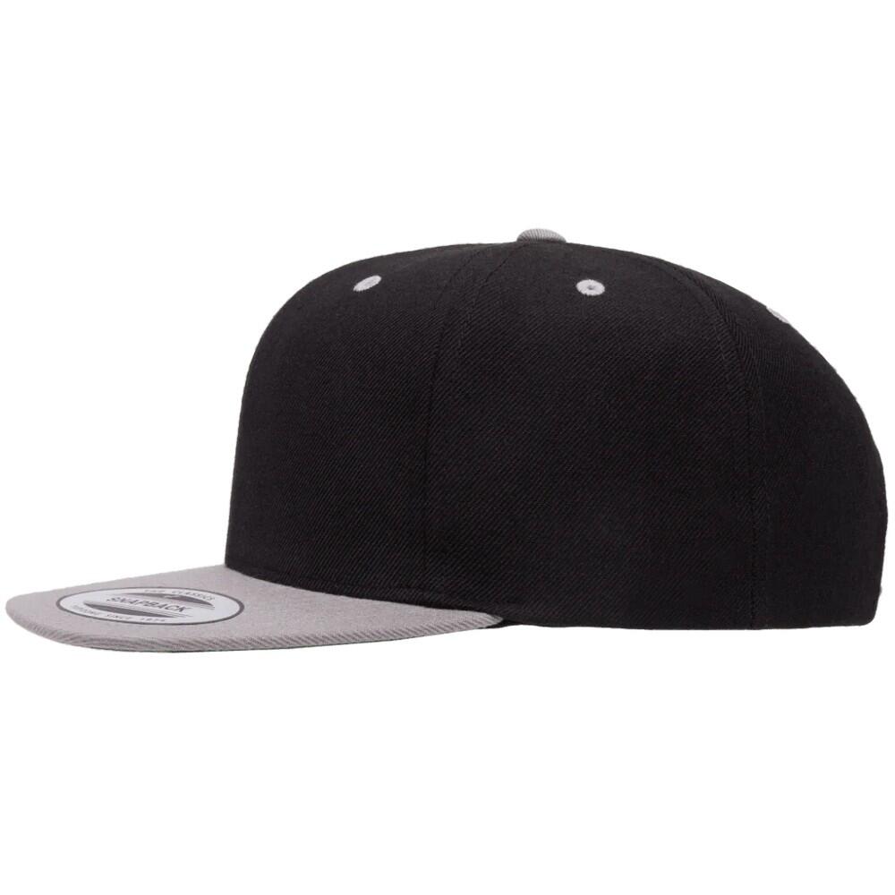 Boné de dois tons com fecho de correr (Preto / Prateado) 3/3