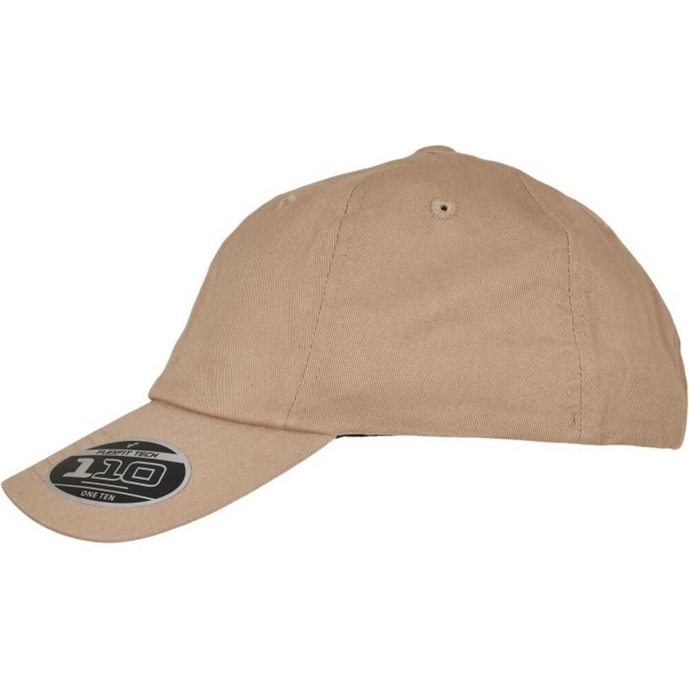 Cappellino Da Baseball Non Strutturata Flexfit 110 Alpha Marrone Kaki 3/4