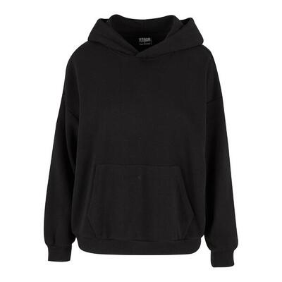 Dames terrycloth oversized hoodie (zwart)