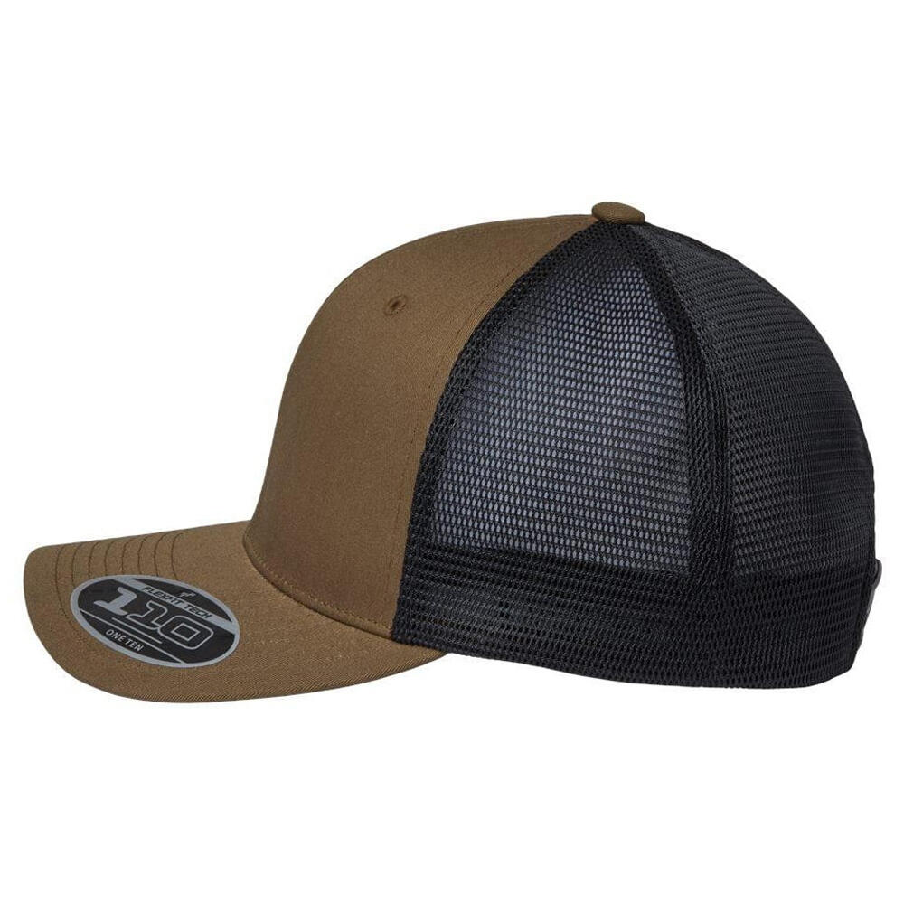 Cappellino Da Camionista Maglia A Rete Flexfit Verde Oliva Nero 3/3