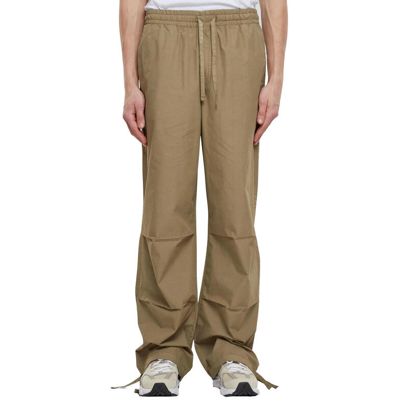 Heren Popeline Wijde Broek (Khaki)