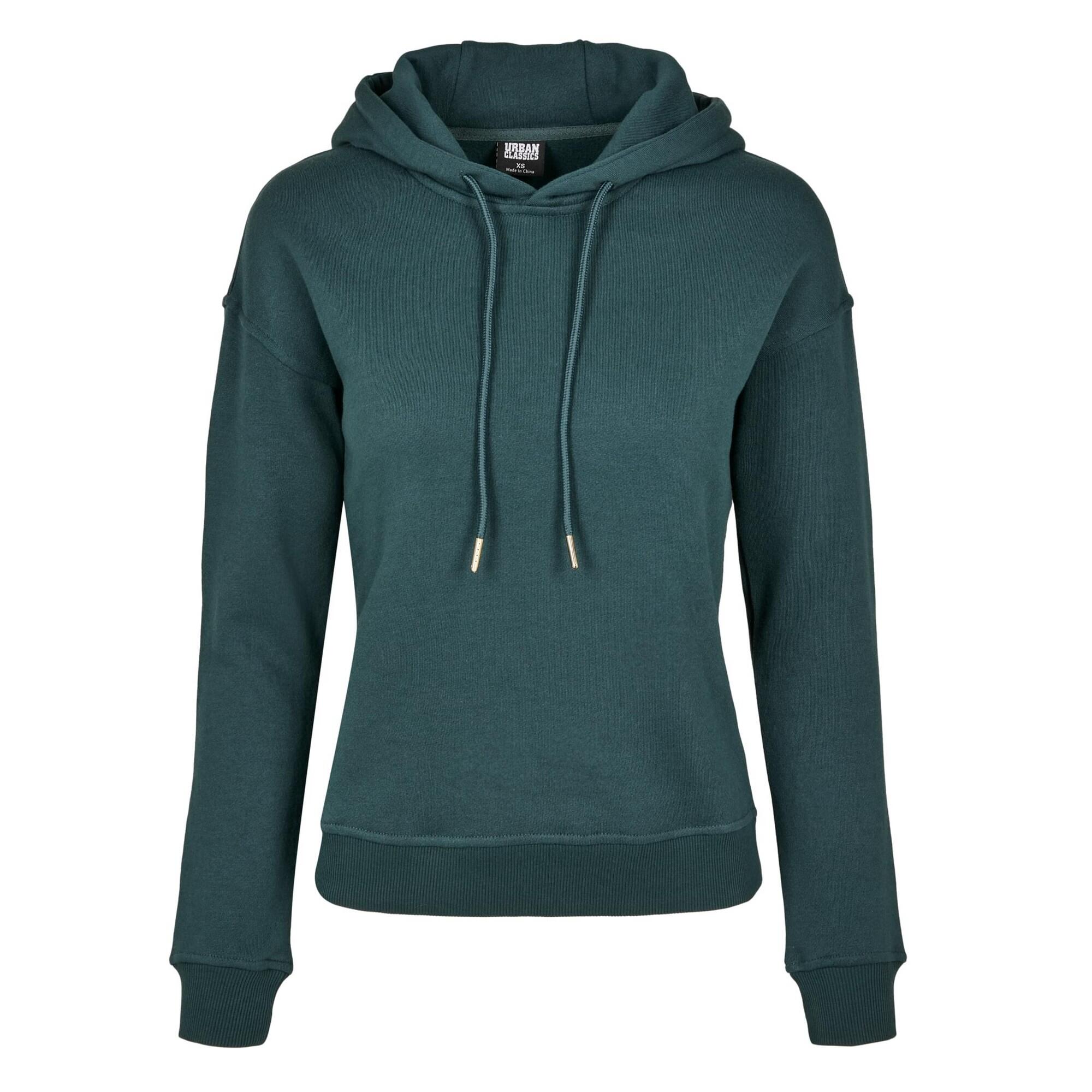 Dames Effen Hoodie Fles groen