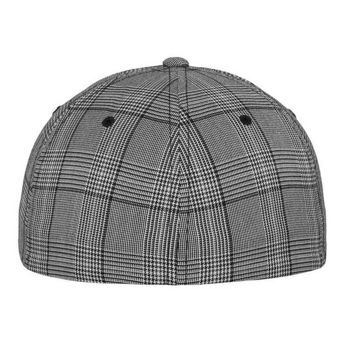 Boné de basebol axadrezado Glen Plaid (Preto / Branco) 2/3