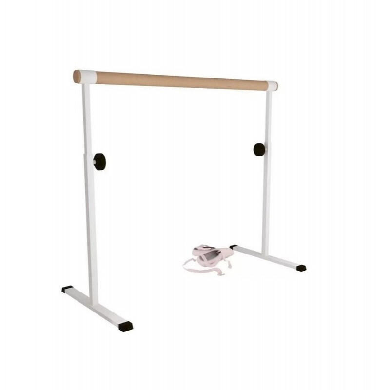 Barra de ballet portátil com altura ajustável 200*108*56 cm branca