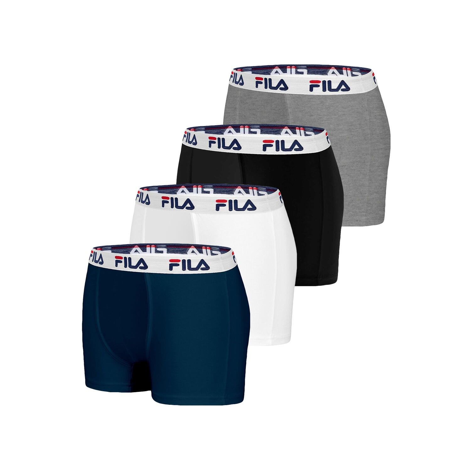 Fila - Lot De 4 Boxers Coton Homme - Caleçon - Gris - Decathlon