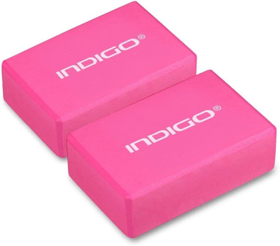 INDIGO SPORTS Bloque de Yoga INDIGO 2 Piezas de Pilates Ligero y Antideslizante