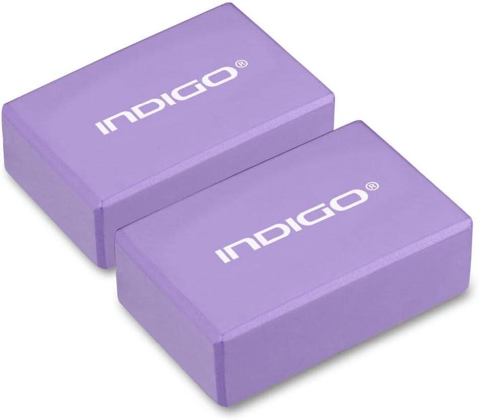 INDIGO SPORTS Yoga Block 2 Peças de Pilates Leve e Antiderrapante INDIGO