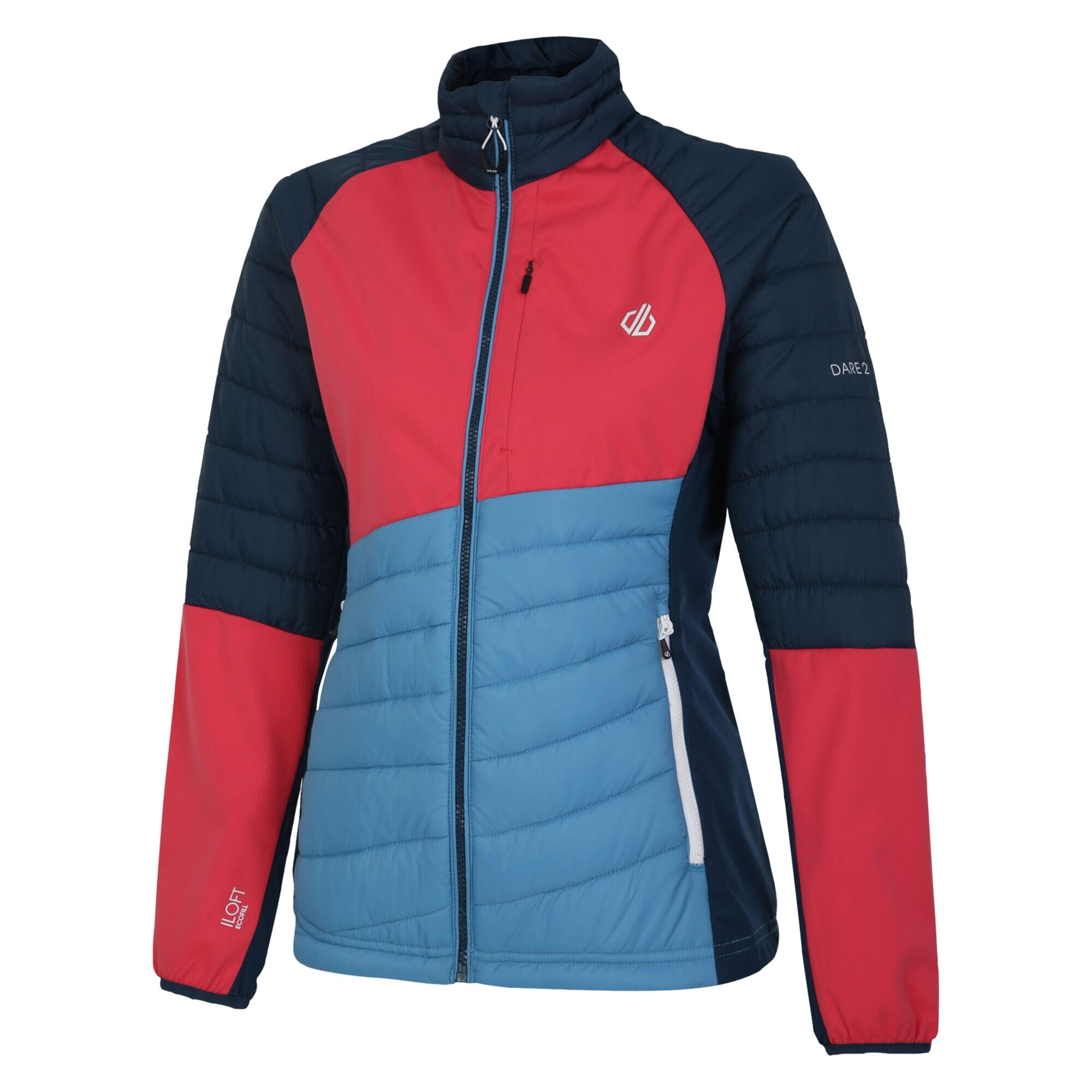 "Lexan" Hybridjacke für Damen Niagarablau/Pastell-Rosa 3/5