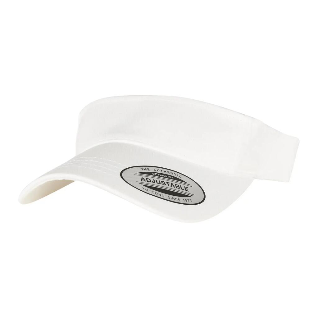 Curved Peak Visor Cap (White)
