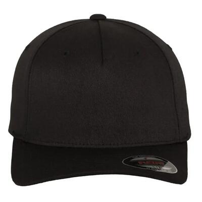 5paneel baseball cap (zwart)