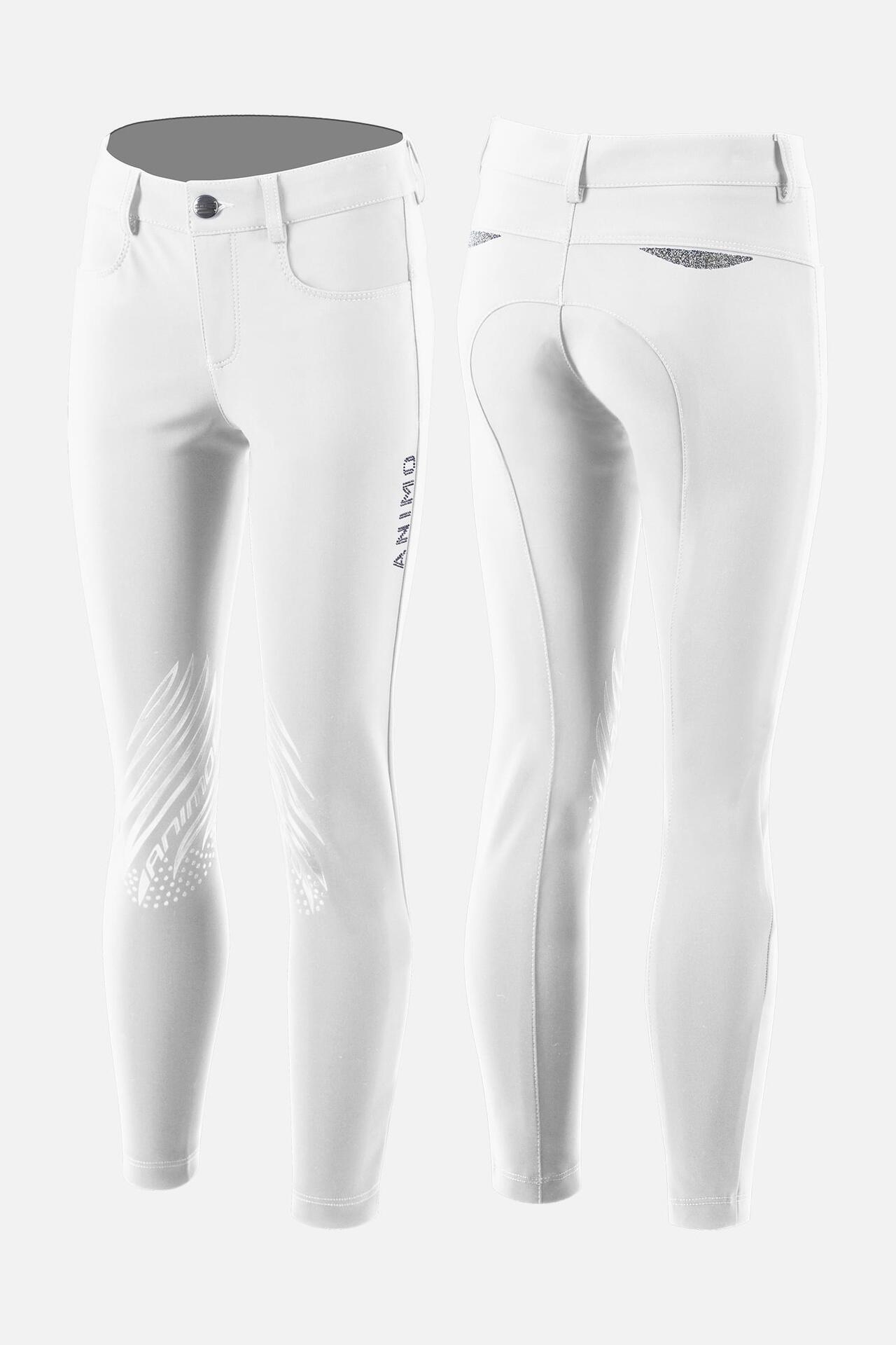 ANIMO ITALIA Paardrijbroek  White Nedra Jewel Rijbroek Meisjes