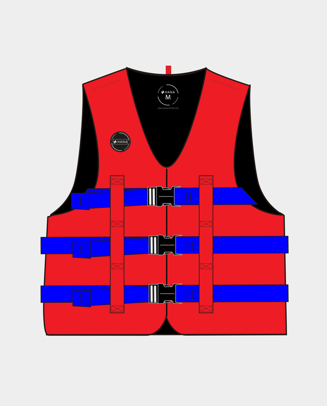 HANA OUTDOORS HEAVY DUTY vest 50N Rood