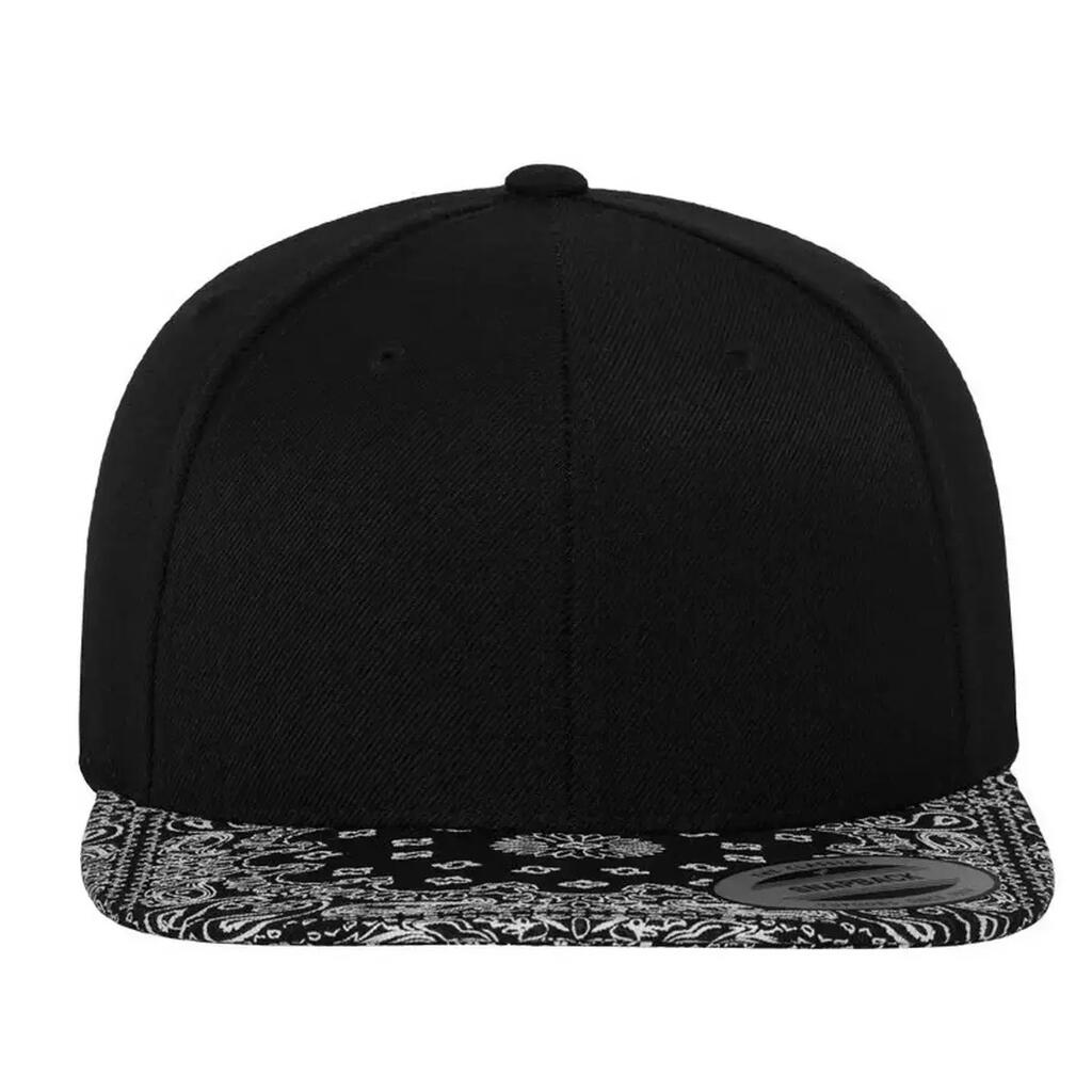 Paisley Snapback Cap (Black)