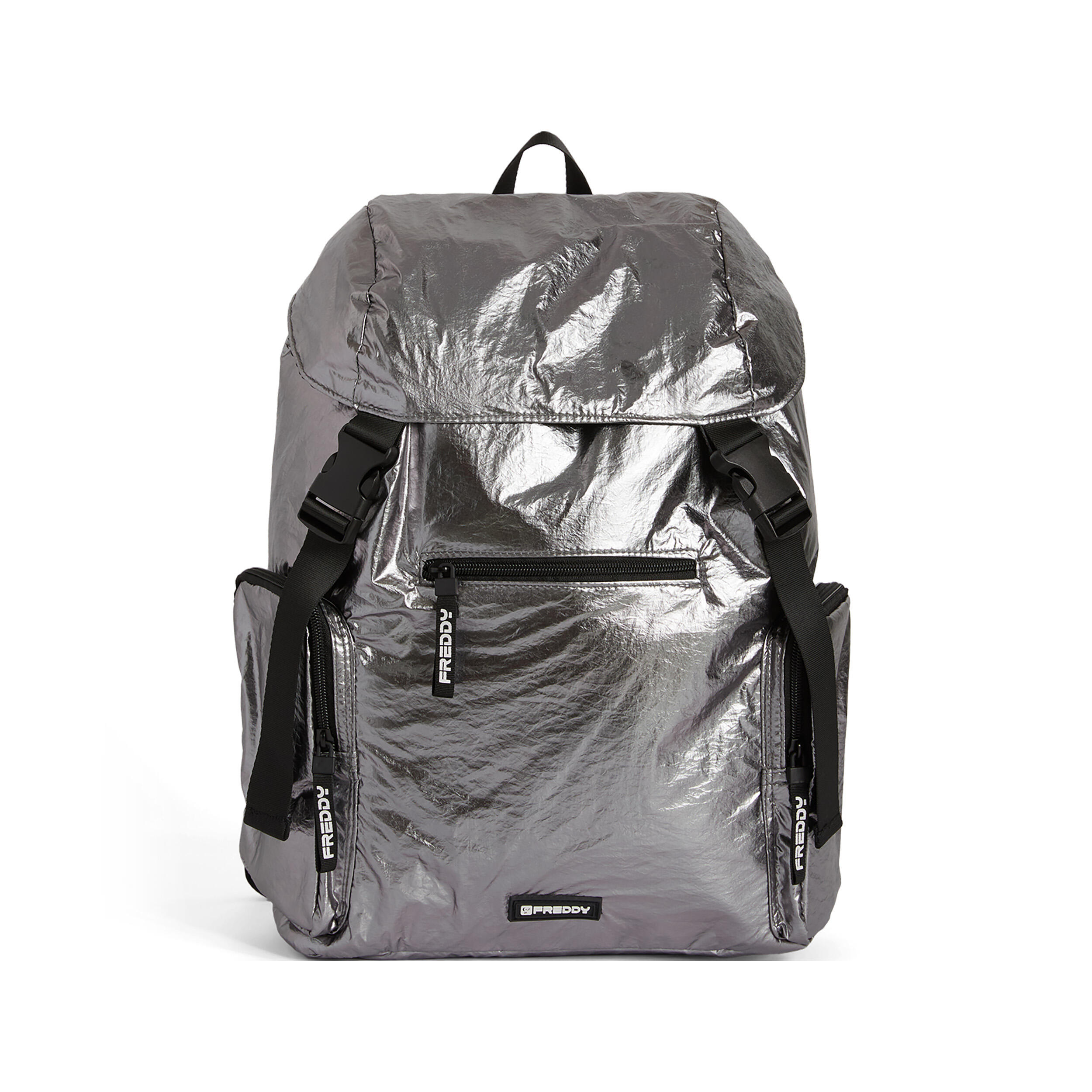Zaino metallizzato con chiusura a fibbia e tasche laterali FREDDY Decathlon