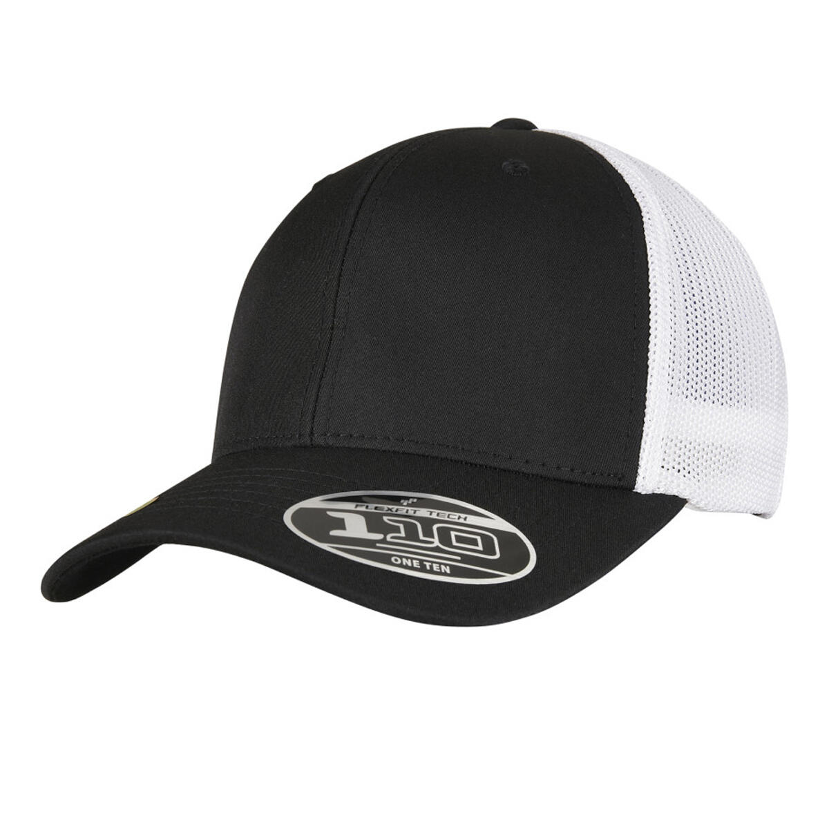 Cappellino Da Camionista Due Toni Flexfit 110 Nero Bianco 3/3