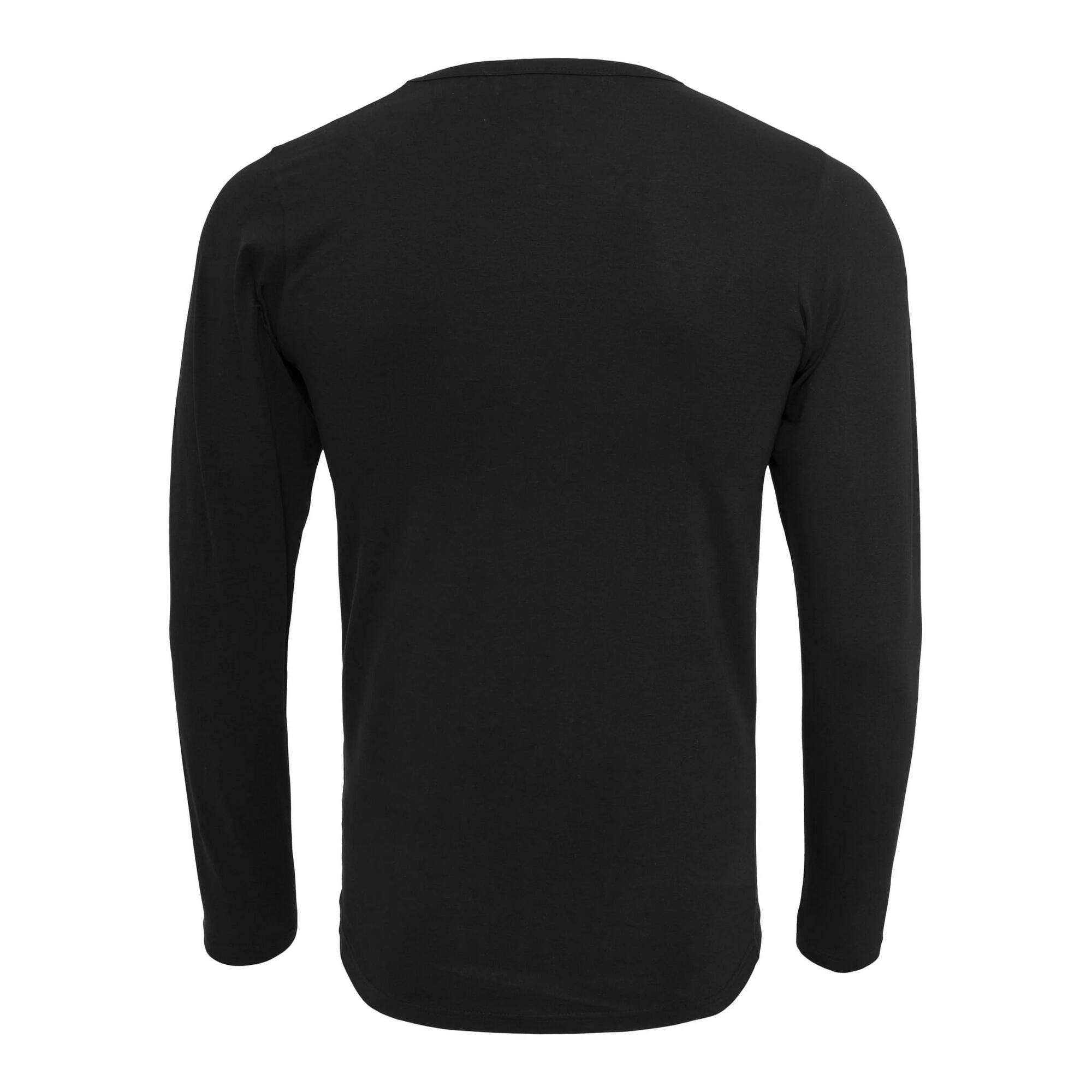 Maglietta Aderente Manica Lunga Uomo Urban Classics Nero 2/3