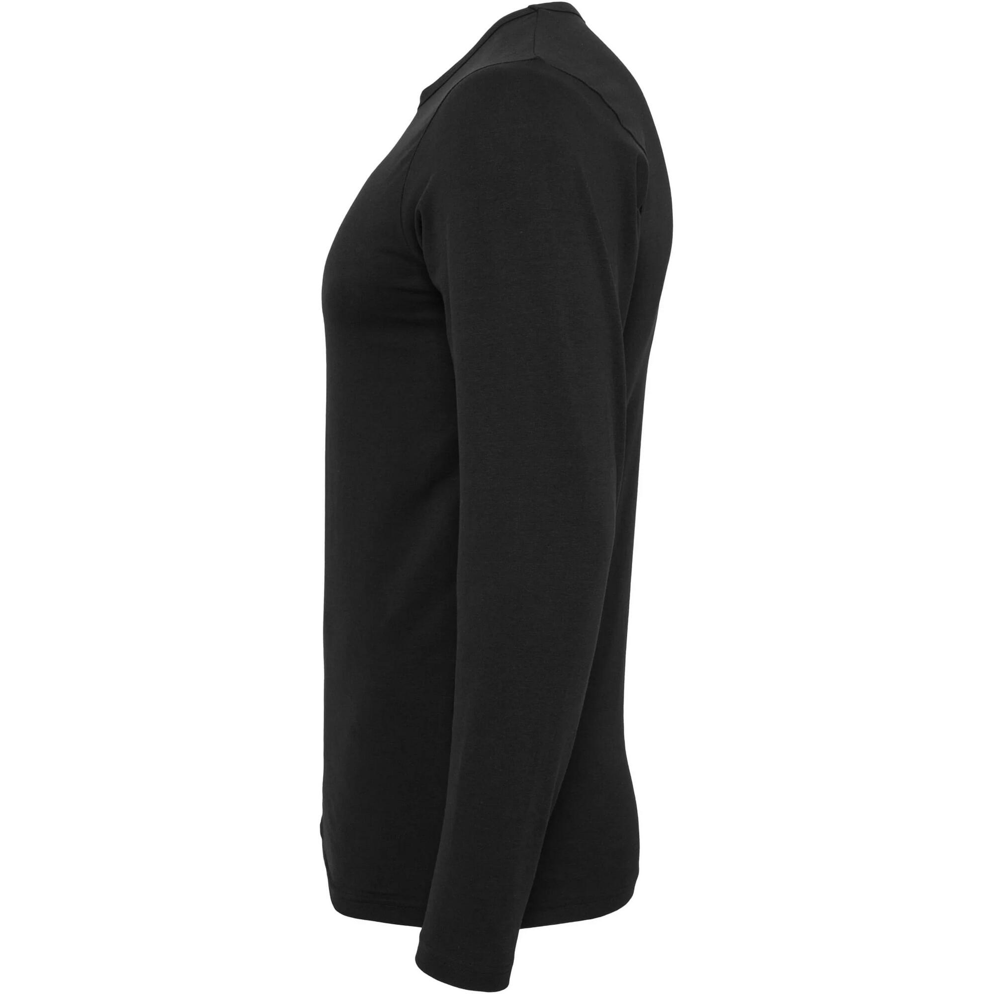 Maglietta Aderente Manica Lunga Uomo Urban Classics Nero 3/3