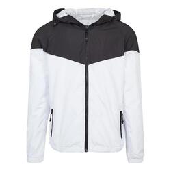 Heren Tech Windrunner Tweekleurig Windjack (Zwart/Wit)