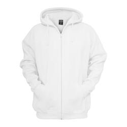 Heren Hoodie met rits (Wit)