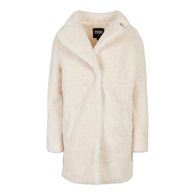 Dames sherpa oversized jas (zand)
