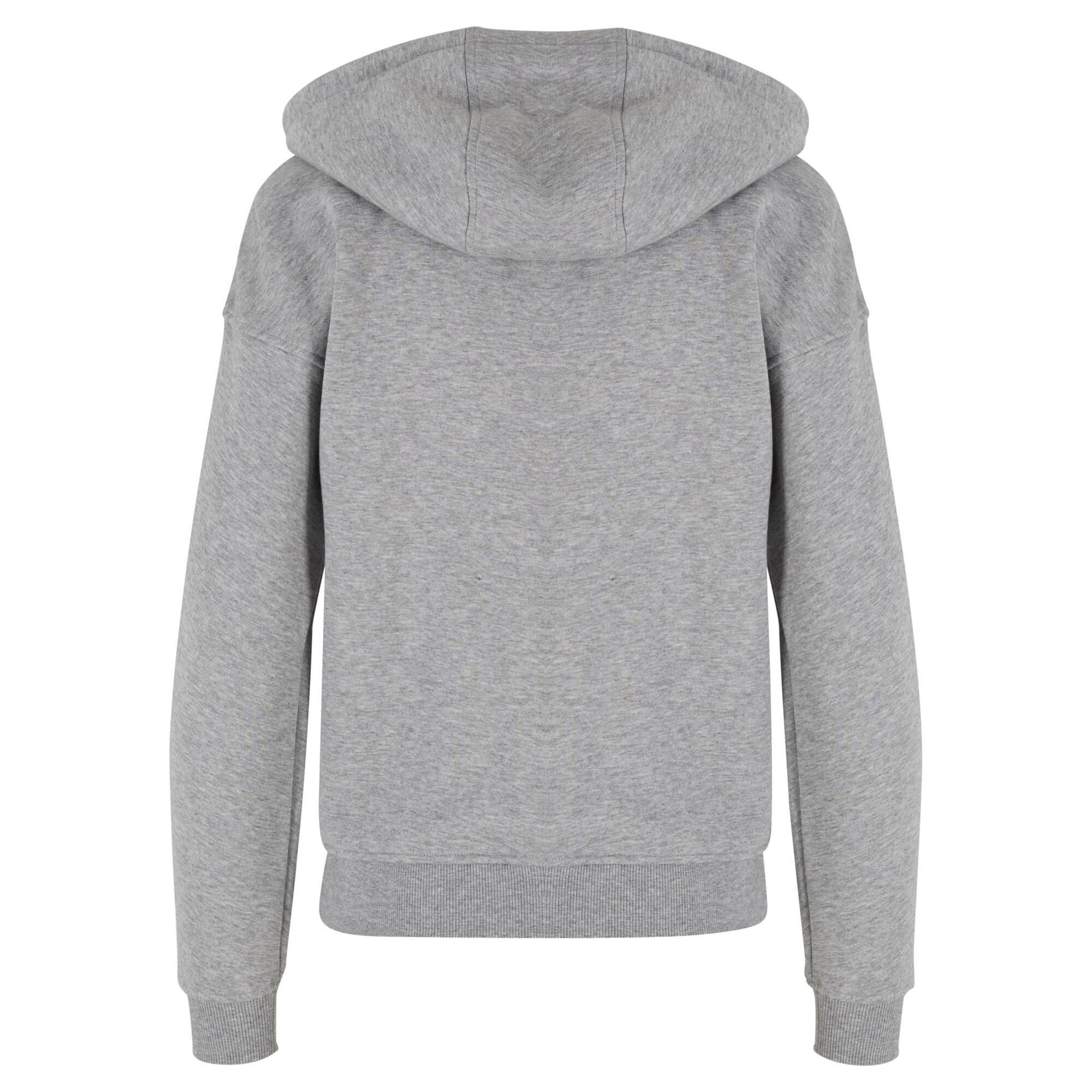 Felpa Con Cappuccio E Zip Intera Donna Urban Classics Grigio 2/2