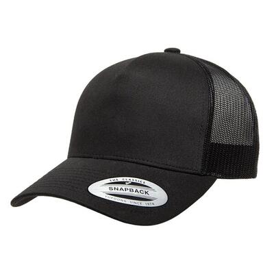 Yp klassiekers retro 5 paneel trucker cap (houtskool)
