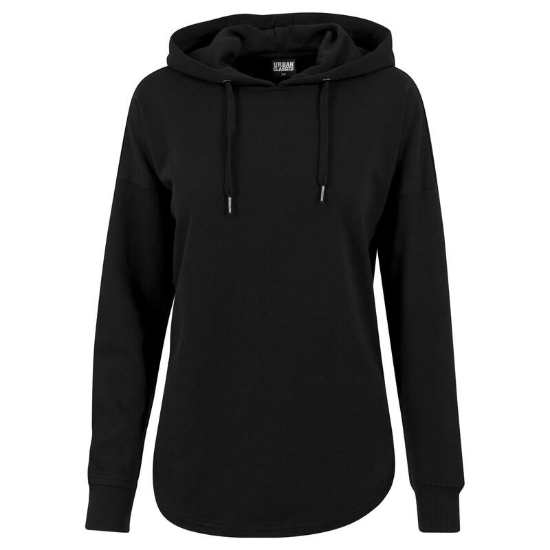 Dames Terrycloth Oversized Hoodie (Zwart)