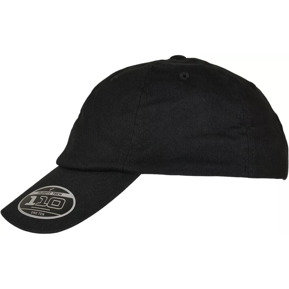 Cappellino Da Baseball Non Strutturata Flexfit 110 Alpha Nero 3/4