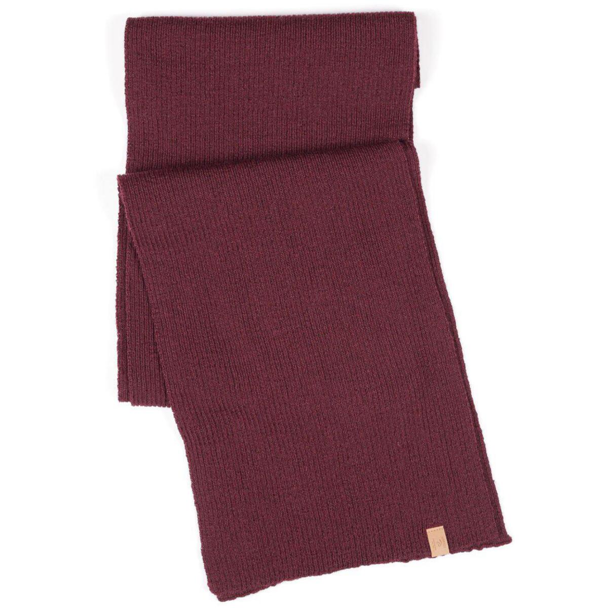 IVANHOEOEFSWEDEN Vide Ruby Wine Wollstrickschal – Einheitsgröße 190 x 23 – Rot