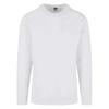 Heren Basic Tshirt met lange mouwen (Wit)