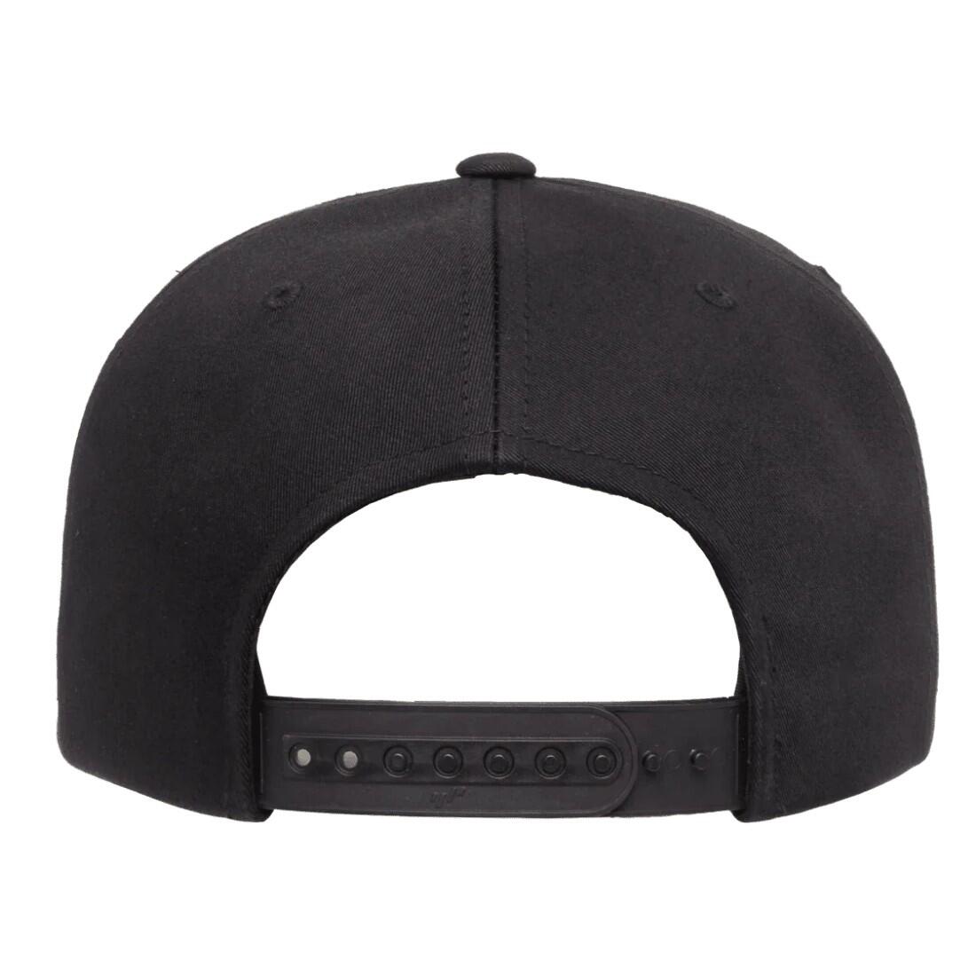 Boné Snapback não estruturado com 5 painéis (Preto) 2/3