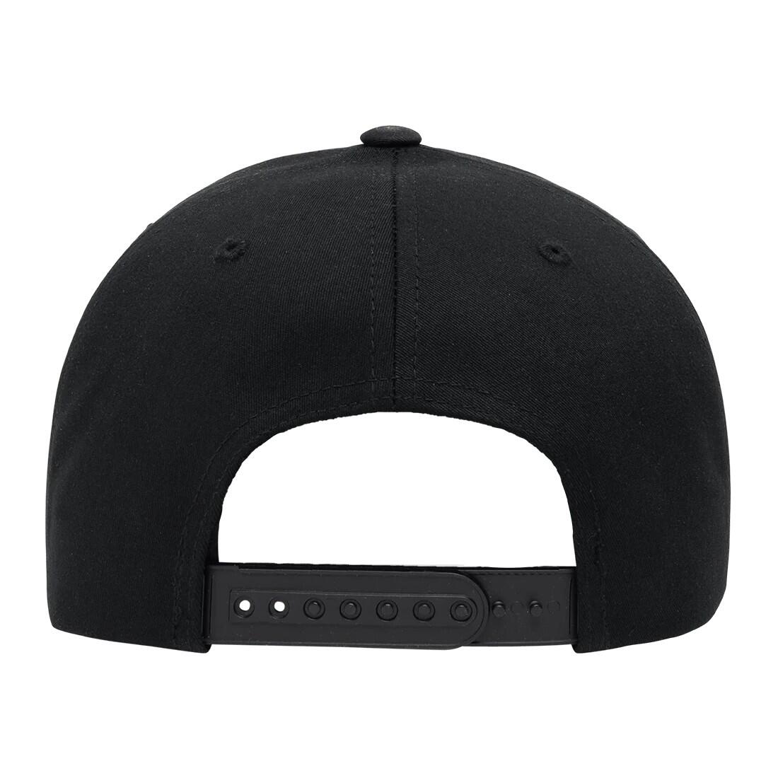 Boné clássico retro de mistura de algodão com fecho de correr (Preto) 2/3