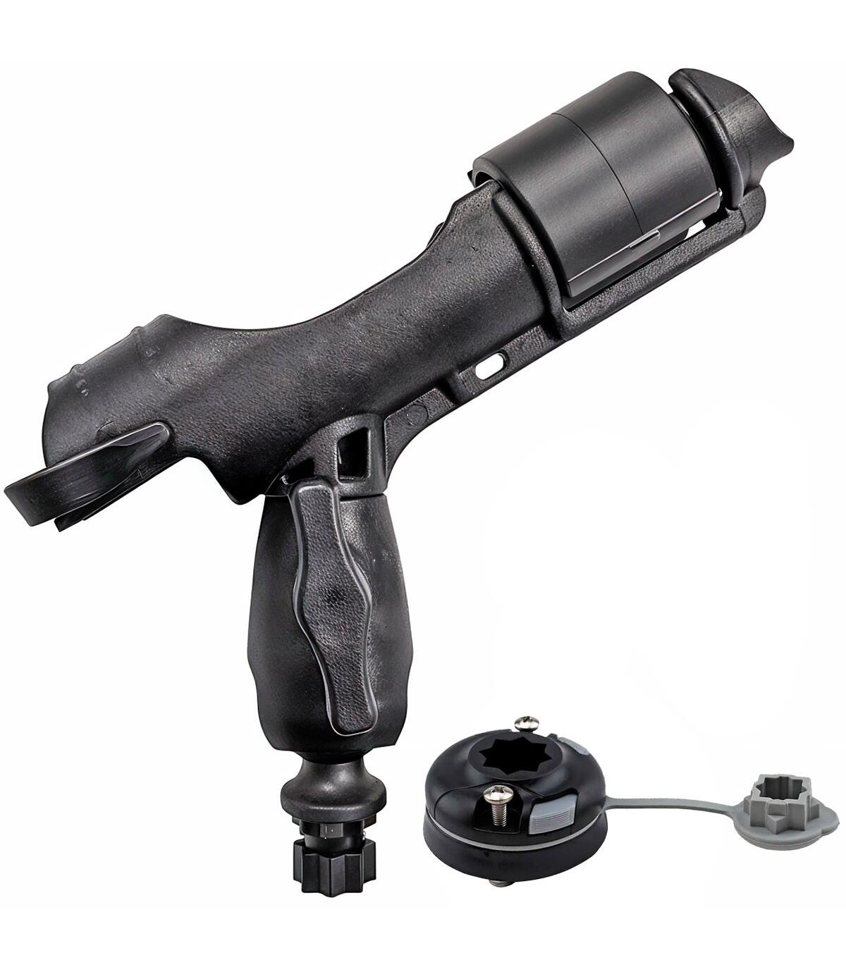 Cañero o soporte de caña de pescar para kayak orientable 360º con base redonda 1/3