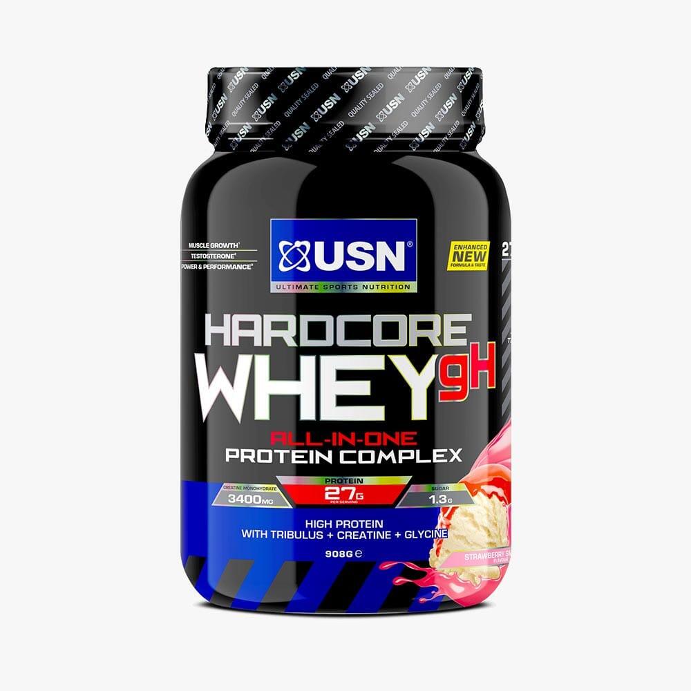 USN Proteína De Soro De Leite - Whey Hardcore Gh (908g) - Morango