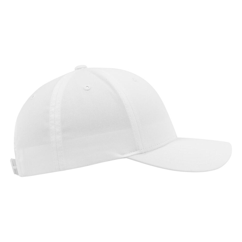 Boné clássico de pala curva com fecho de correr (Branco) 4/4